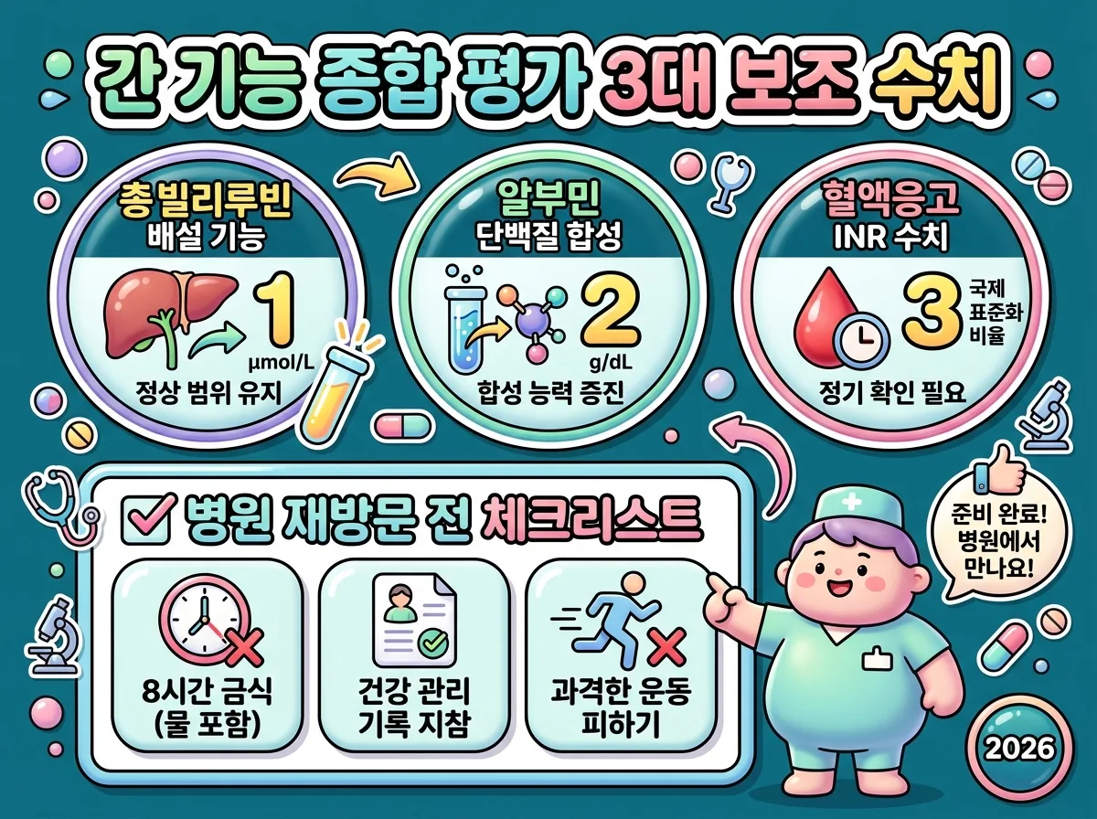 간 기능 정밀 검사를 위한 3대 보조 수치 및 병원 방문 전 준비사항 체크리스트 정보 이미지