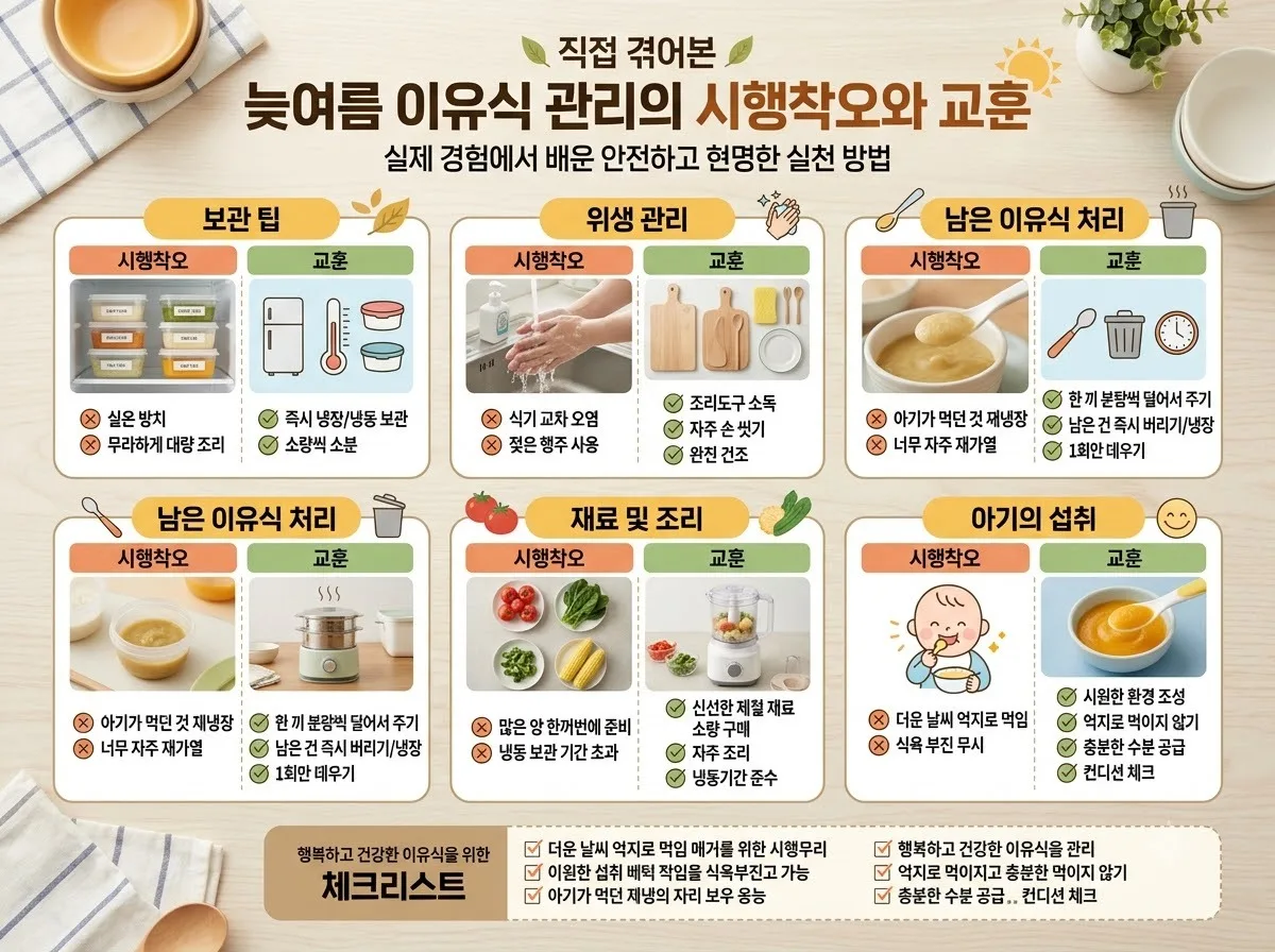 2026 늦여름 아기 식중독 예방을 위한 이유식 보관법과 위생 수칙 5가지 이미지 2