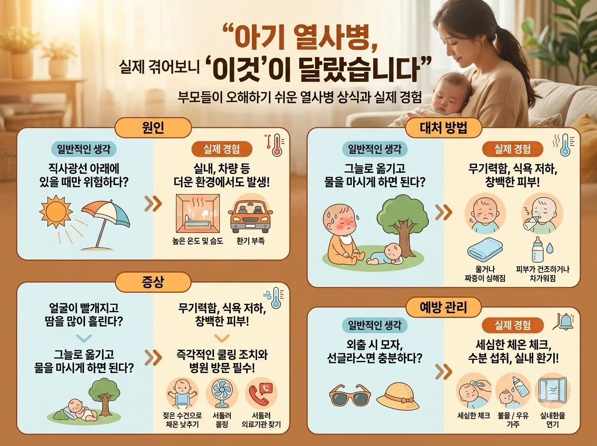 8월 아기 열사병 증상 확인과 긴급 대처 가이드 (2026년형) 이미지 2