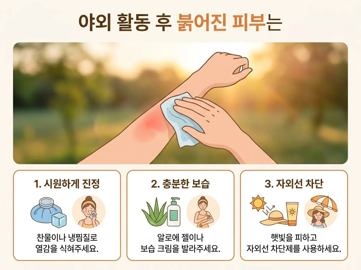 야외 활동 후 붉어진 피부 케어, 2026년식 효과적인 쿨링팩 활용법 3가지