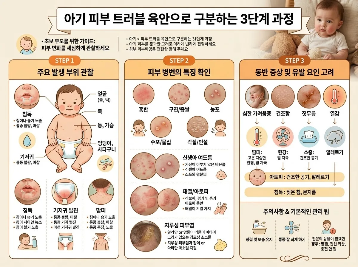 아기 땀띠 수진 구분법과 2026년 여름 보습 관리 팁 3가지 이미지 1