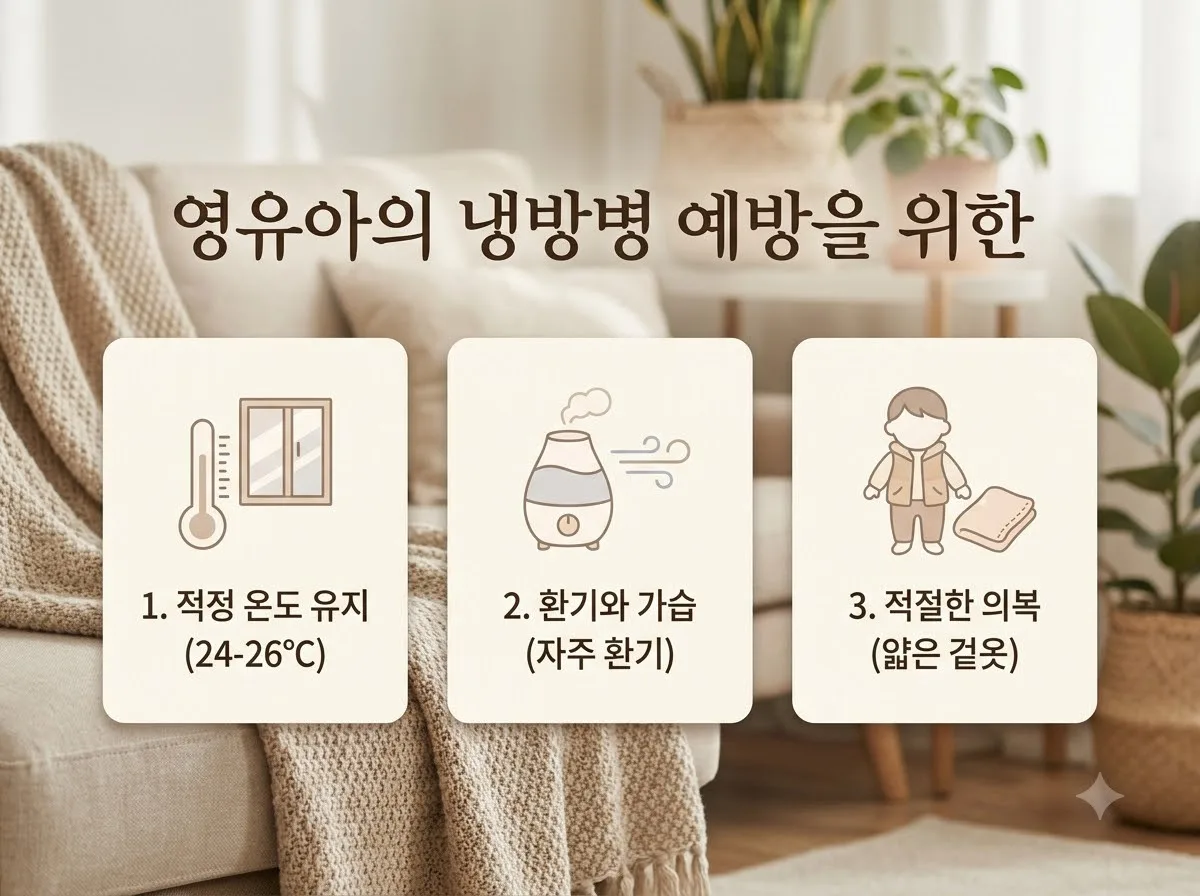 아기 에어컨 냉방병 방지, 2026년 8월 침실 적정 온습도 조절 가이드