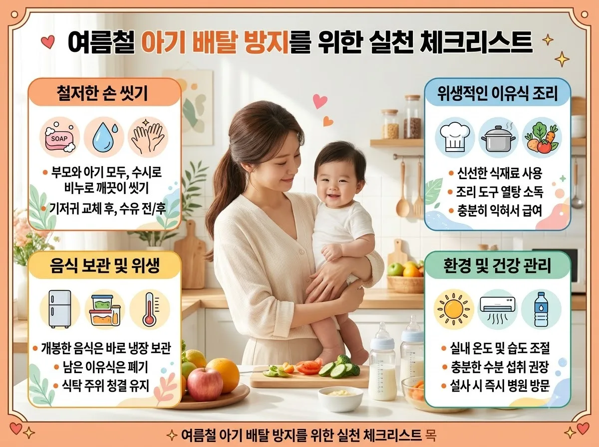 8월 무더위 아기 밤잠 수면조끼 선택법과 배탈 예방 3가지 수칙 (2026년) 이미지 1