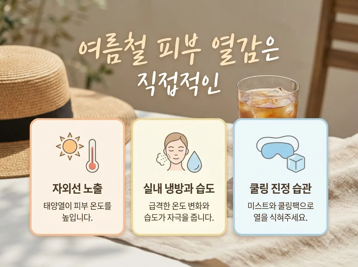 여름철 피부 열감 내리는 쿨링 스킨케어, 2026년 민감성 피부를 위한 3단계 솔루션
