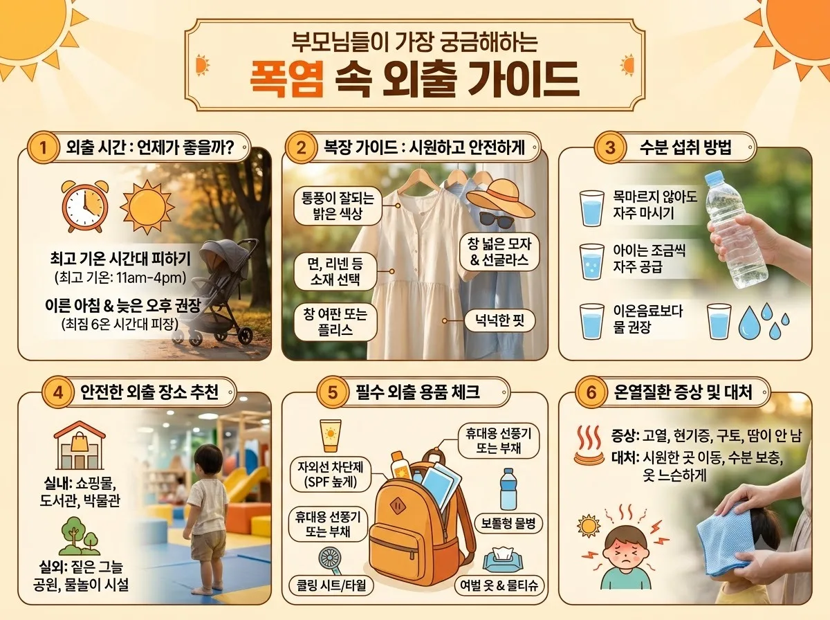 폭염 속 영유아 야외활동 적정 시간과 그늘막 활용 수칙 5가지 (2026) 이미지 2