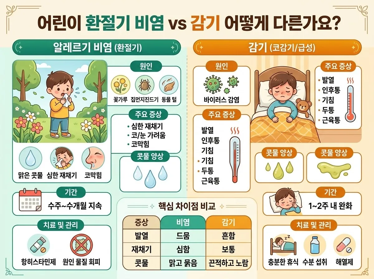 어린이 환절기 비염, 8월 말 급증하는 원인과 3가지 초기 대처법 이미지 1