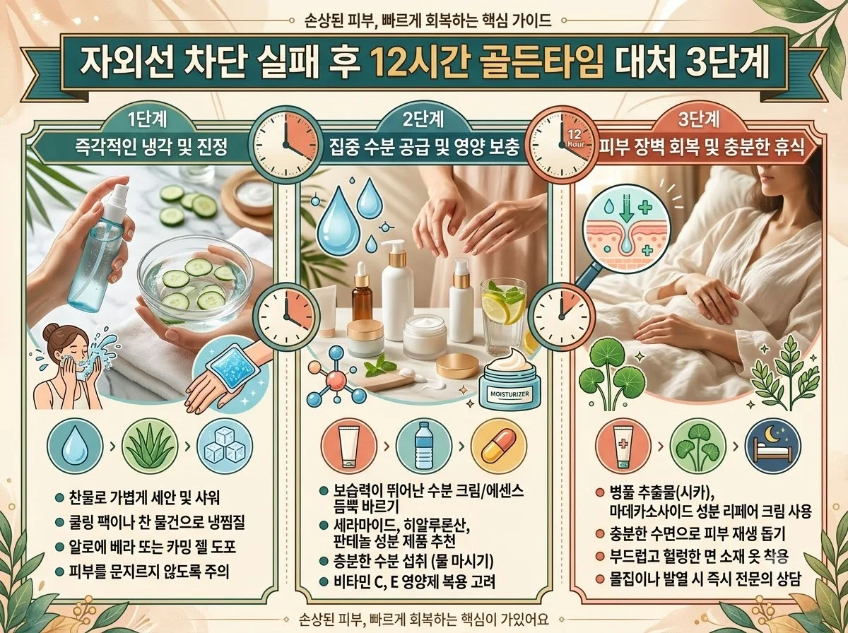 자외선 노출 후 달아오른 피부 즉시 진정시키는 3단계 요령 이미지 1