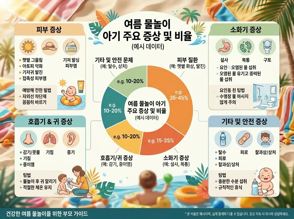 아기 여름 물놀이 후 중이염 예방과 수영장 피부 케어 수칙 (2026) 이미지 1