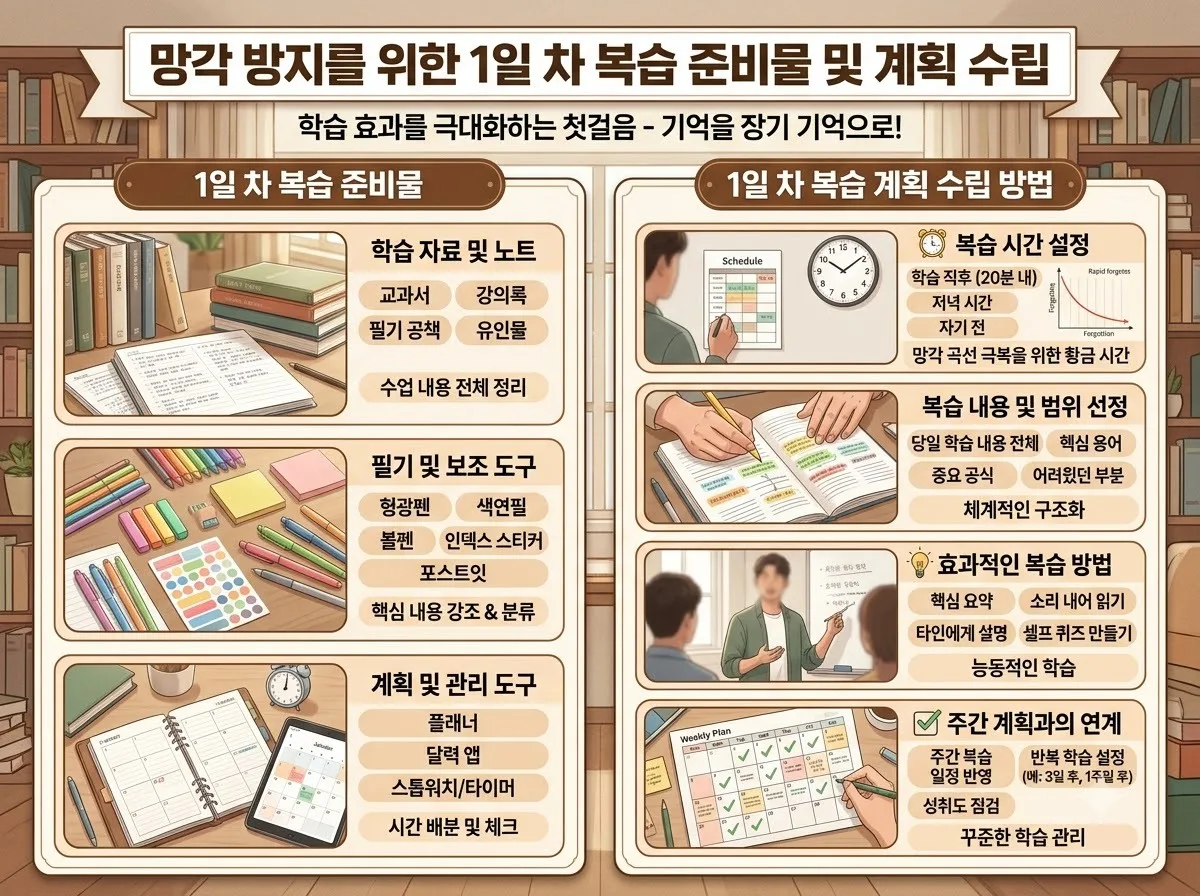 망각곡선을 활용한 공부법, 직장인 합격률 높이는 4단계 복습 주기 이미지 2