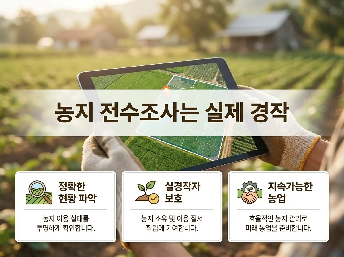 농지 전수조사 대비 체크리스트 5가지와 현장점검 전 필수 증빙 서류 핵심을 요약한 대표 썸네일 이미지