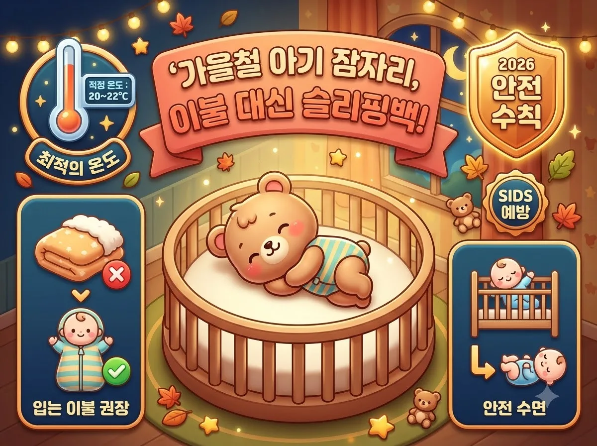 가을밤 아기 이불 덮어줘도 될까? 신생아 안전 수면 환경 5가지 수칙