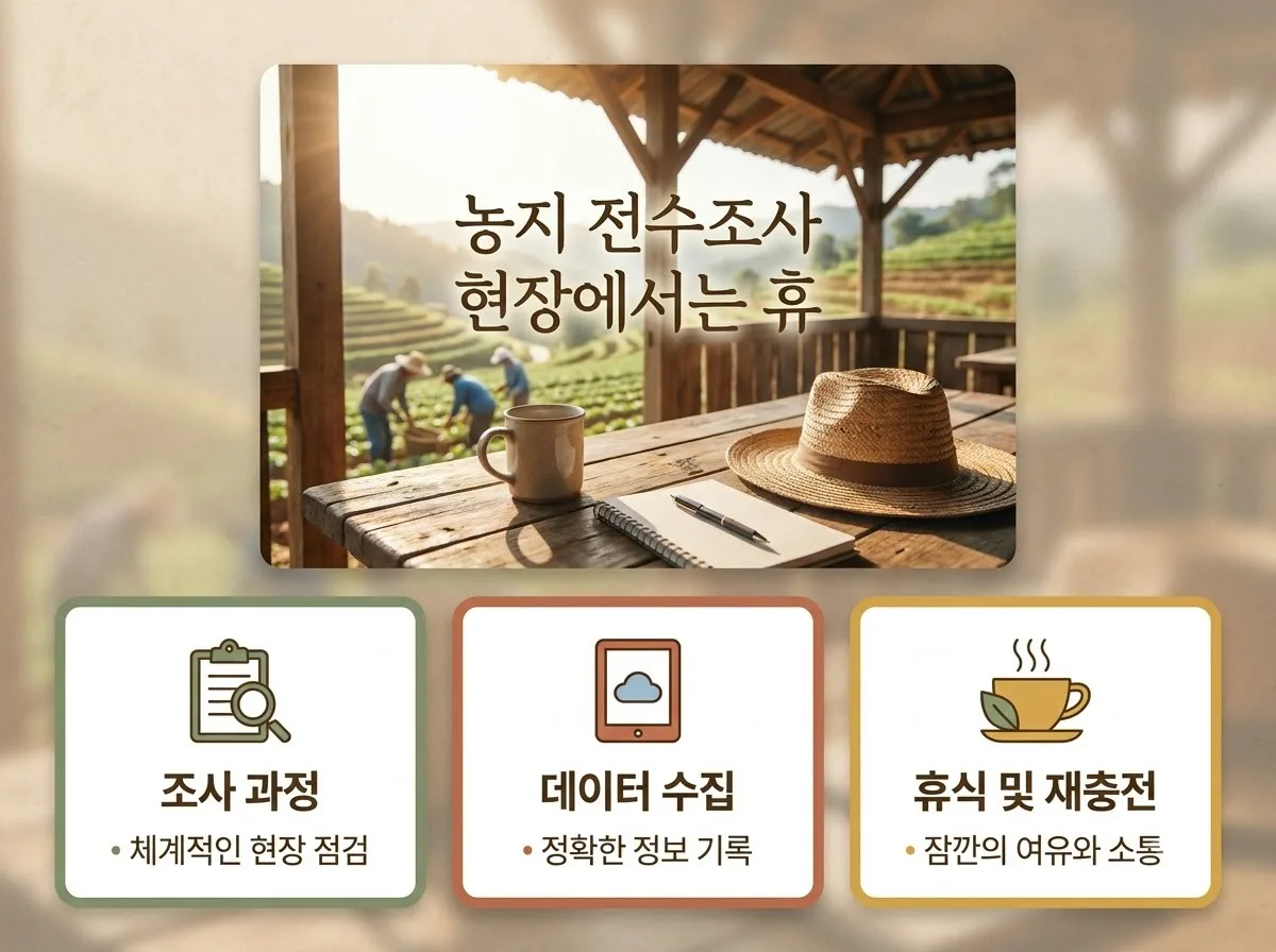 농지 전수조사 현장 점검 항목 5가지와 위반 기준 총정리 핵심을 요약한 대표 썸네일 이미지