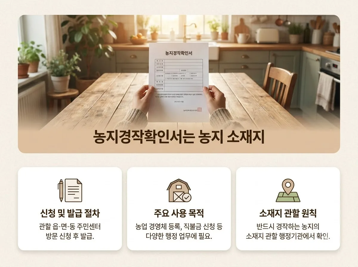 농지경작확인서 발급기관 신청절차 3가지 핵심 정리 핵심을 요약한 대표 썸네일 이미지