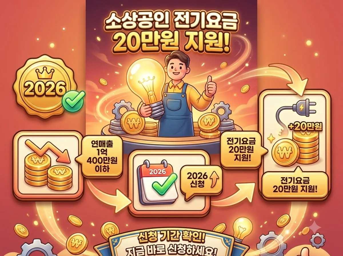 소상공인 전기요금 특별지원 신청 대상: 2026년 조건과 20만원 혜택