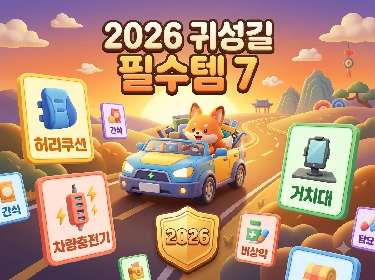 추석 귀성길 자동차용품 7가지 추천, 2026년 장거리 주행 필수템