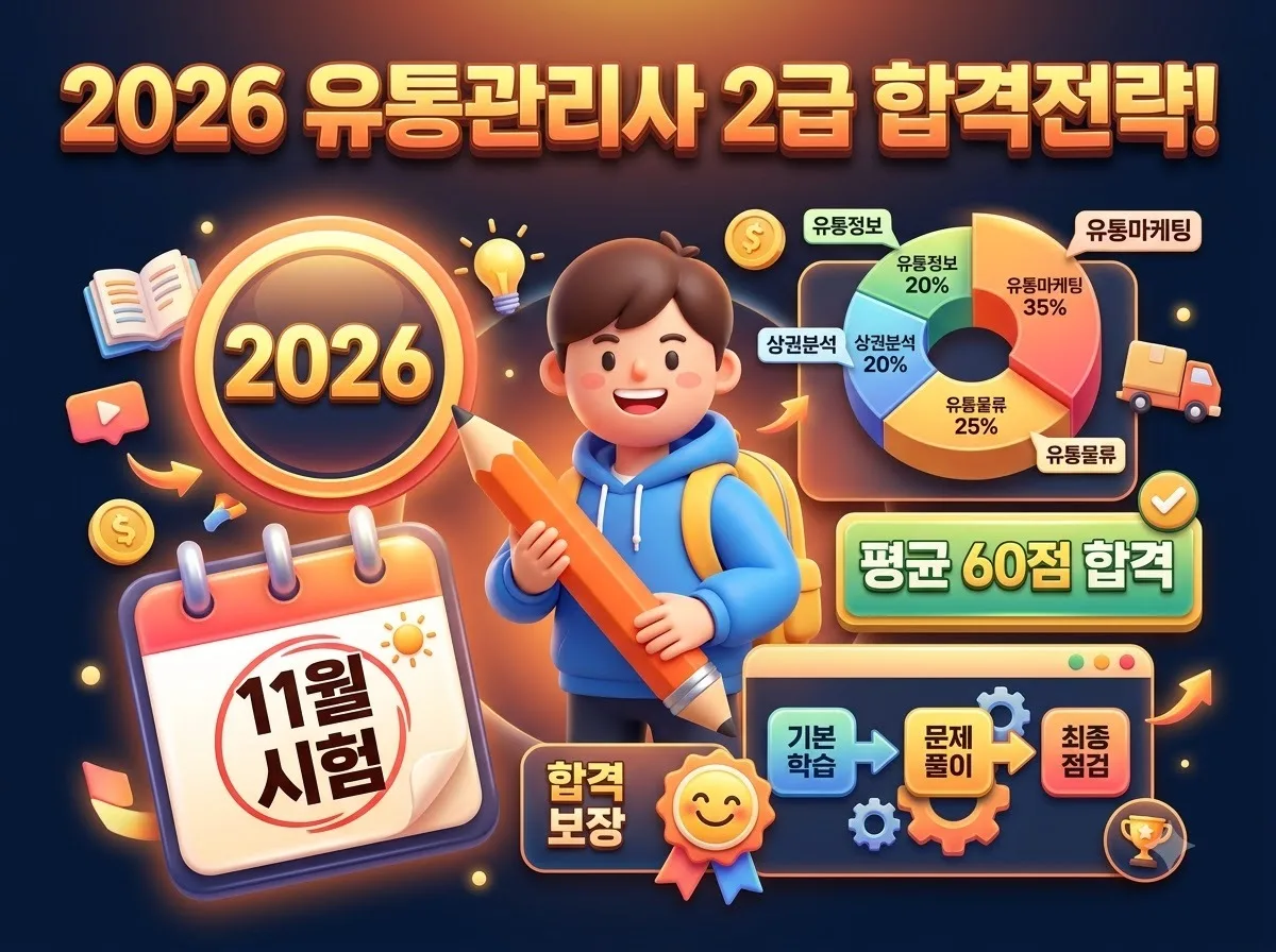 유통관리사 2급 시험과목과 2026년 남은 일정 합격 전략