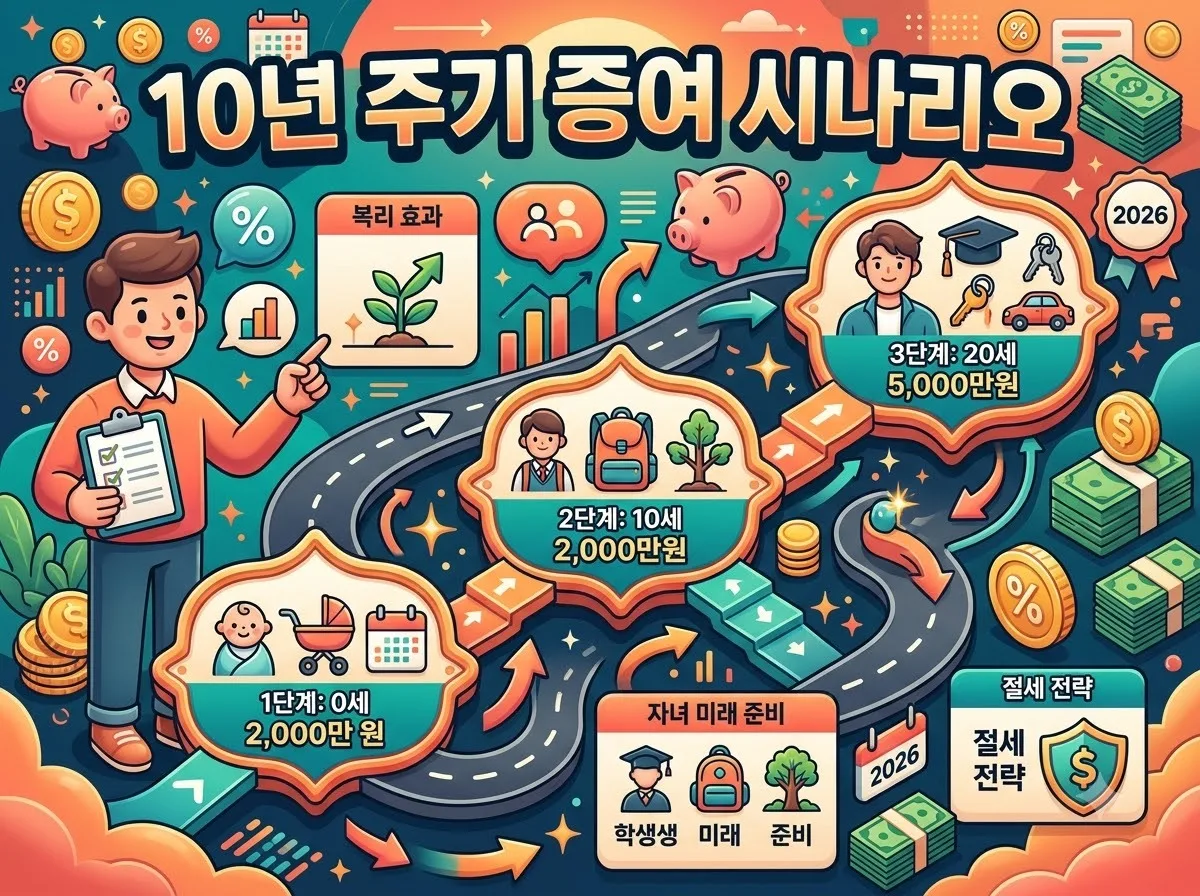 자녀 증여세 면제 한도 10년 합산액 및 2026년 신고 시 필수 주의점 이미지 1