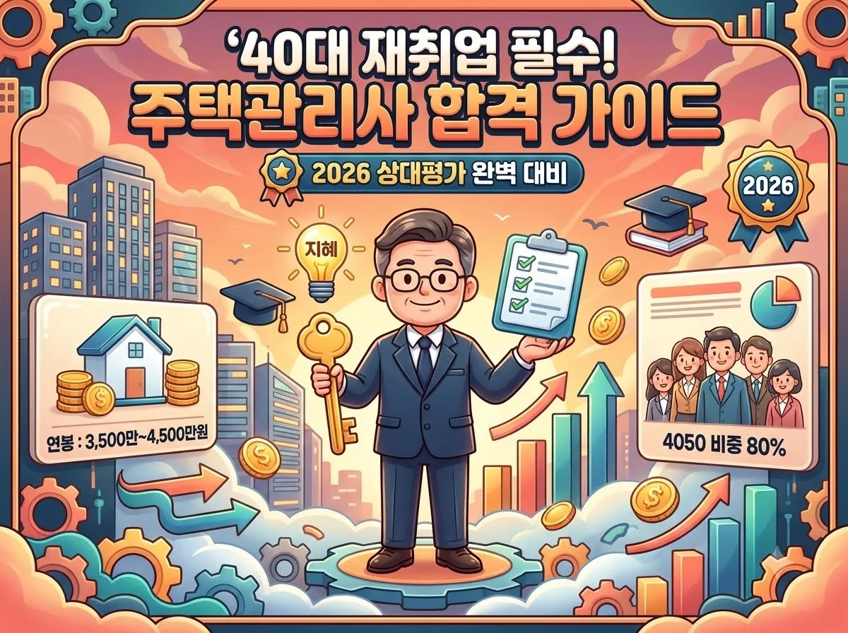 주택관리사 취업 40대 이후 자격증 취득과 연봉 3가지 체크리스트
