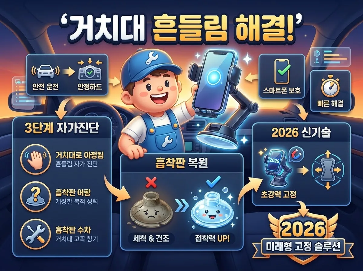 차량용 거치대 떨어지고 흔들린다면 3가지 자가진단으로 해결하세요