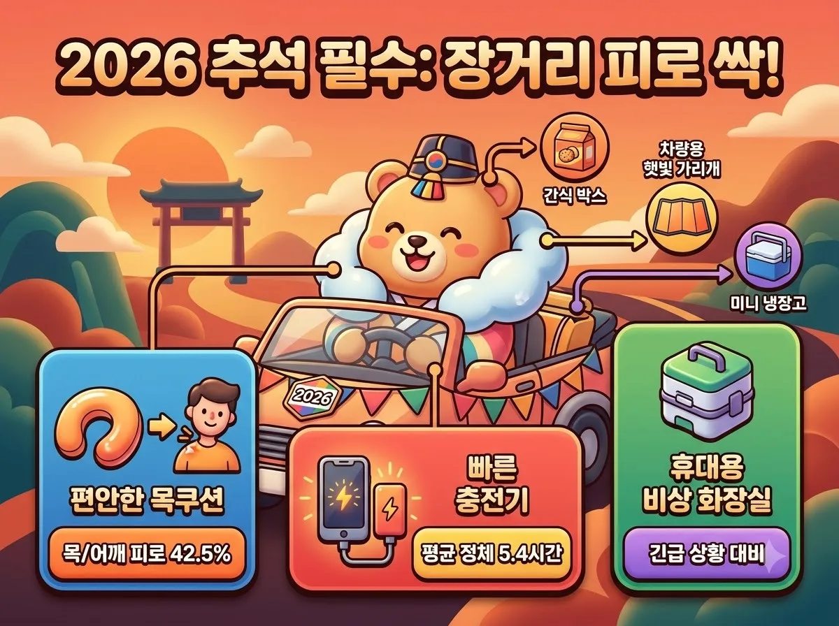 추석 귀성길 자동차용품 5가지로 장거리 피로 줄이는 세팅 방법