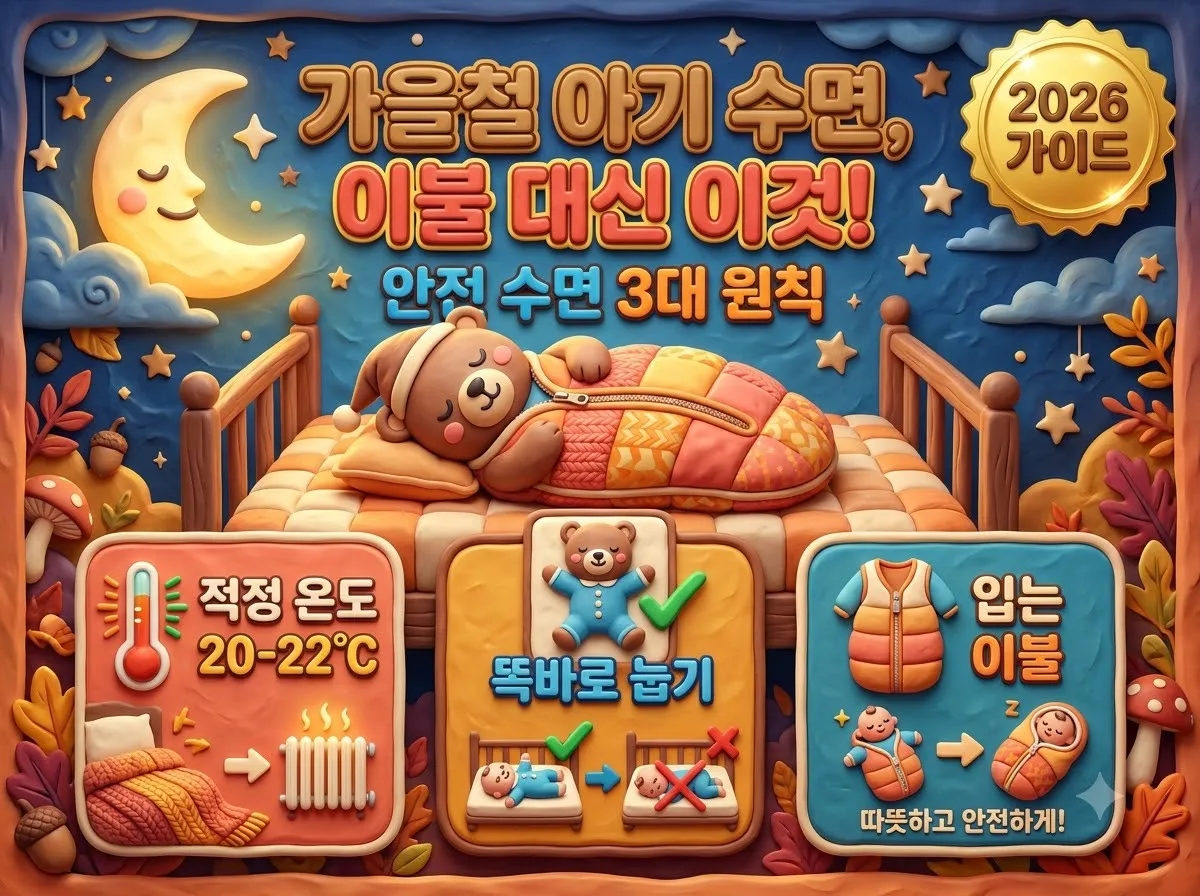 신생아 가을밤 이불 덮어도 될까? 안전 수면 환경 3가지 원칙
