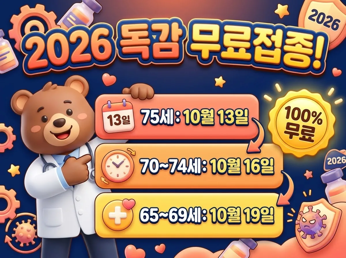75세 이상 독감 무료접종 언제 시작할까? 2026년 일정 및 변경점