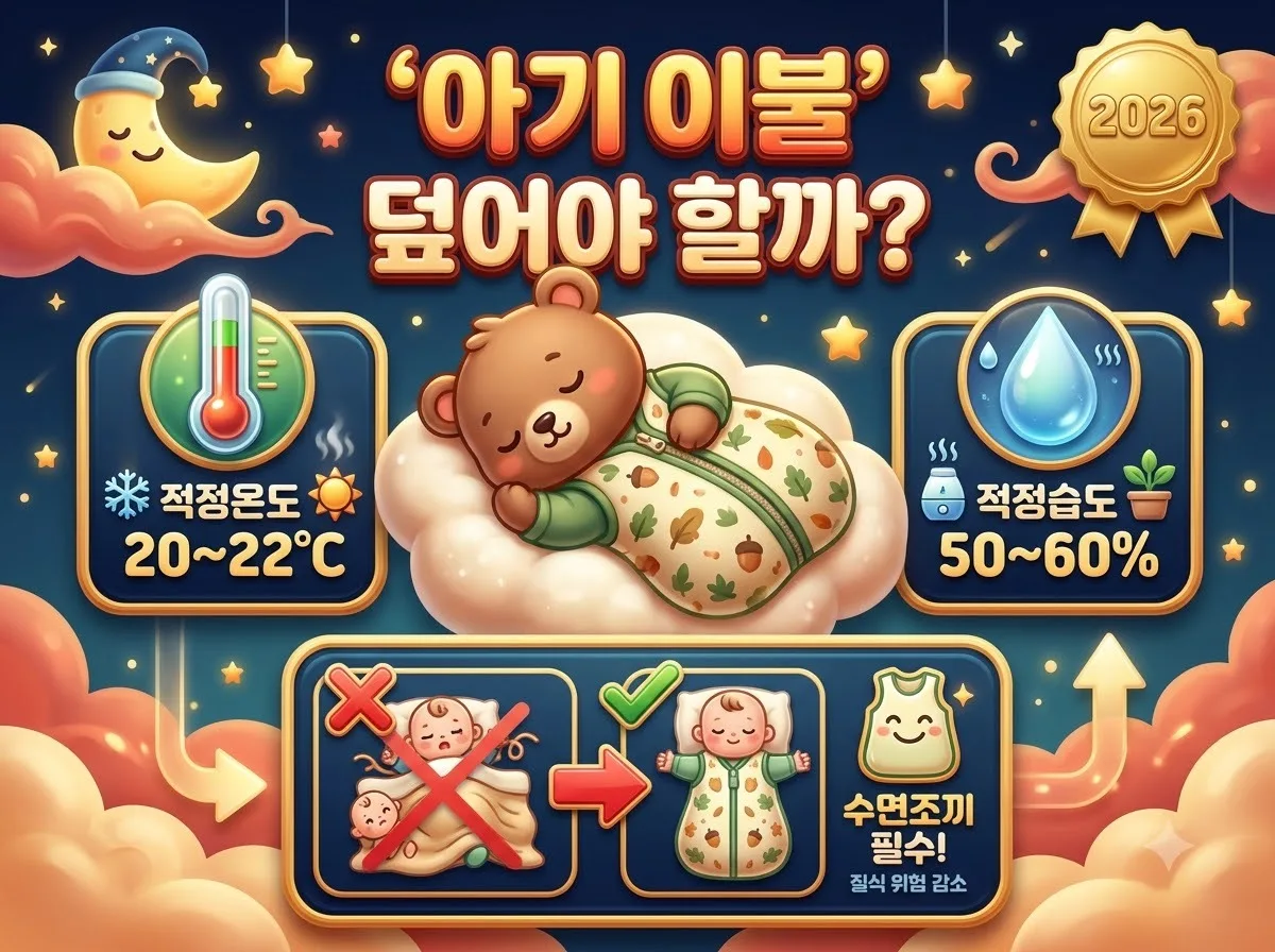 가을밤 아기 이불 덮어줘도 될까? 신생아 안전 수면 환경 3가지 원칙