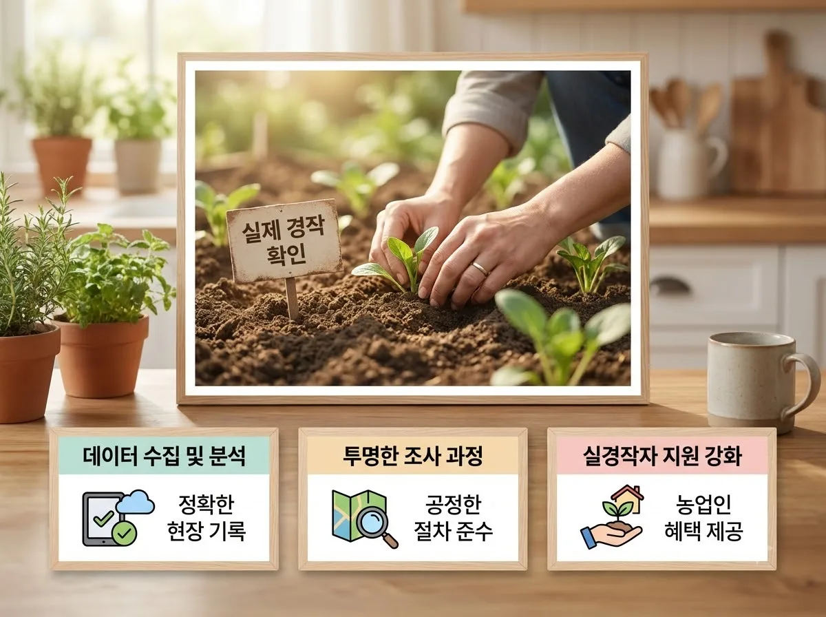 농지 전수조사 실제 경작 안 하면 처분명령과 과태료 핵심을 요약한 대표 썸네일 이미지