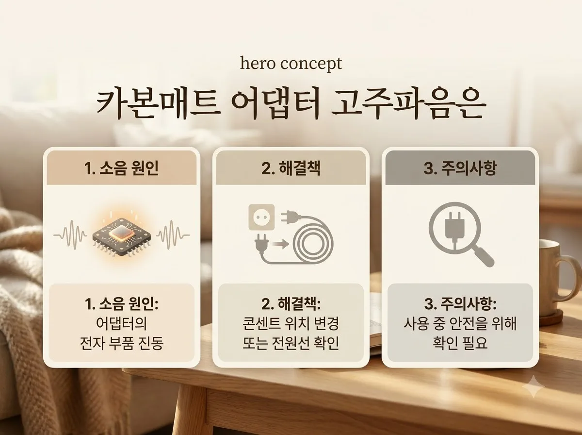 카본매트 어댑터 고주파음, 접지 멀티탭으로 해결하는 3가지 방법 핵심을 요약한 대표 썸네일 이미지
