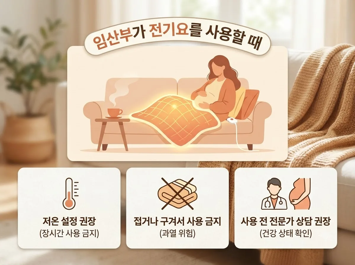임산부 전기요 사용법: 전자파 안심 기준과 체온 관리 4가지 핵심을 요약한 대표 썸네일 이미지