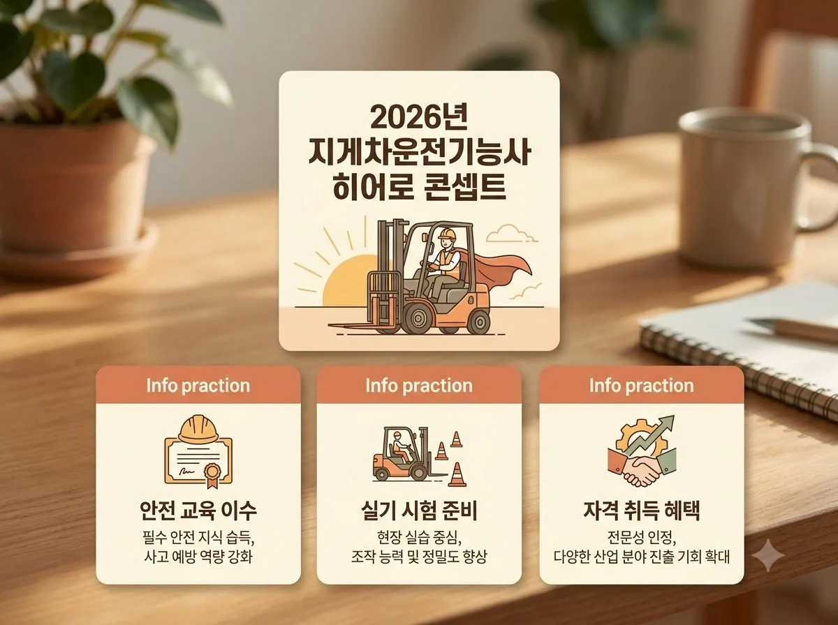2026 지게차운전기능사 시험일정 및 원서접수 방법 핵심을 요약한 대표 썸네일 이미지