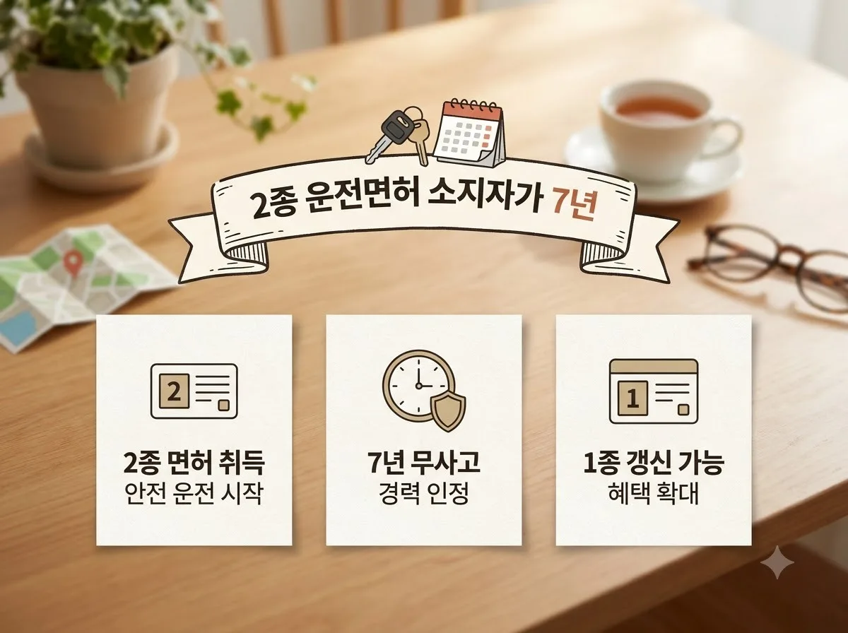 2종 운전면허 1종 업그레이드 조건과 갱신 방법 핵심을 요약한 대표 썸네일 이미지