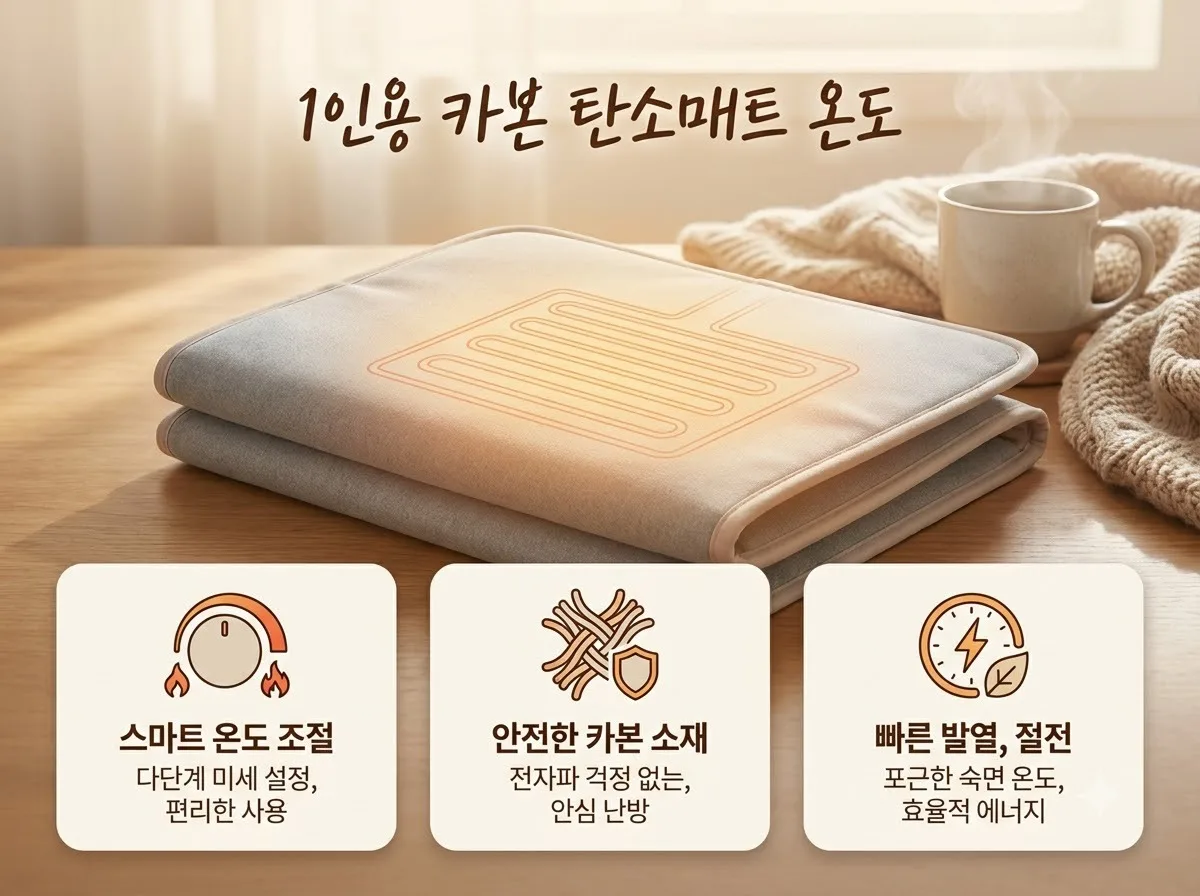 1인용 카본 탄소매트 온도 조절기 관리 팁 3가지 핵심을 요약한 대표 썸네일 이미지