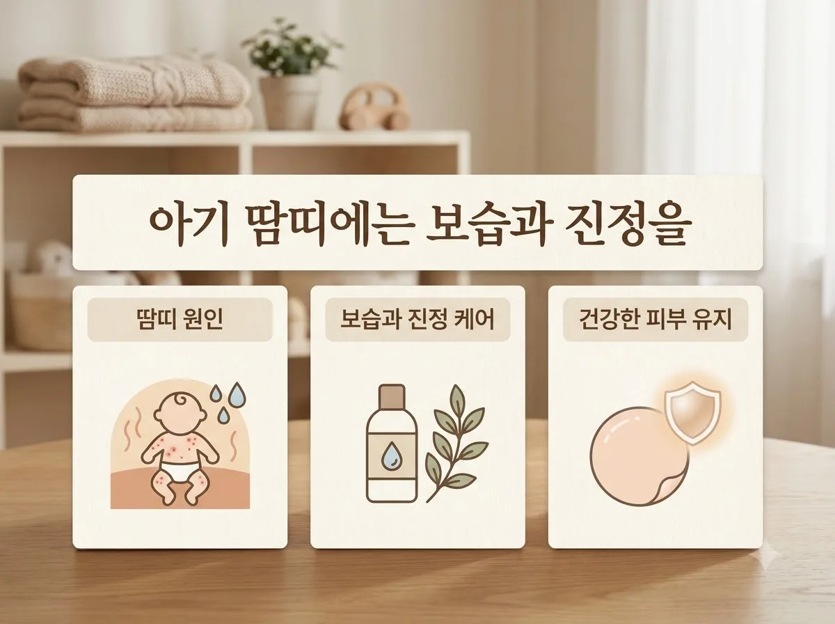 아기 땀띠 연고 수딩젤 바르는 순서와 주의점 3가지 핵심을 요약한 대표 썸네일 이미지