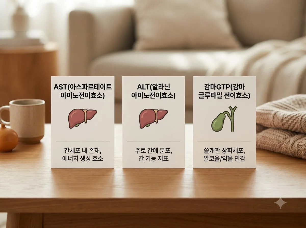 AST ALT 감마GTP 수치 해석과 간 건강 관리 기준 핵심을 요약한 대표 썸네일 이미지