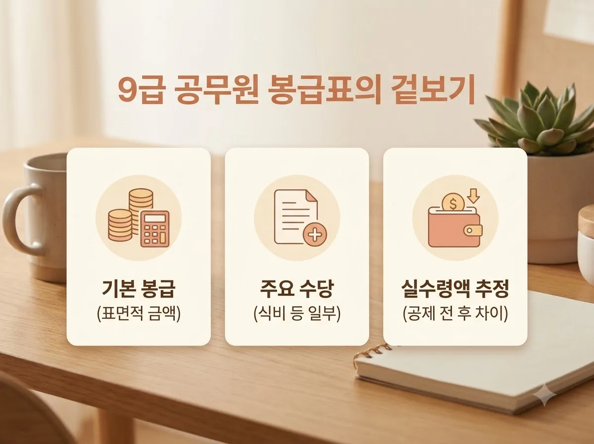 9급 공무원 봉급표 실체: 실수령액과 실제 인상률 핵심을 요약한 대표 썸네일 이미지