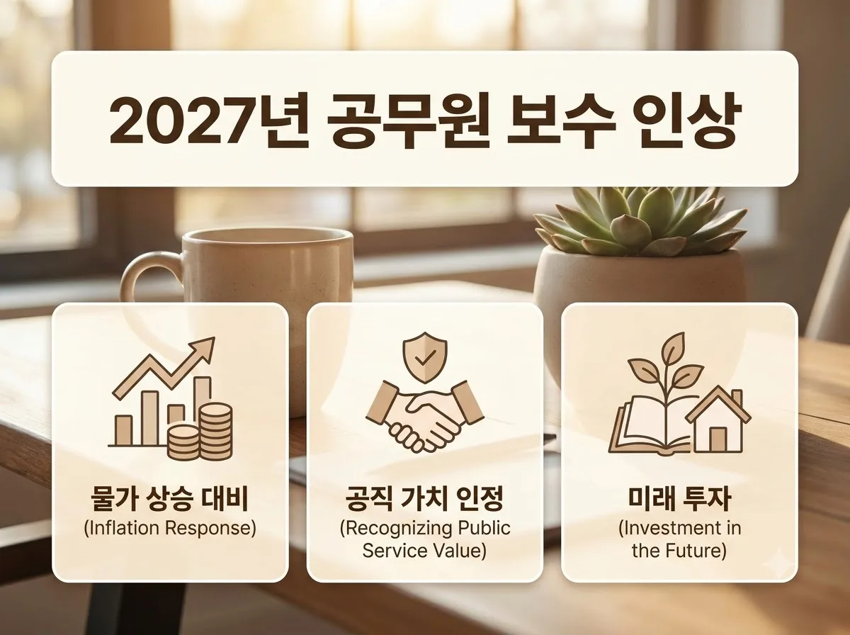 2027 공무원 호봉 인상률과 물가 상승의 실체 핵심을 요약한 대표 썸네일 이미지