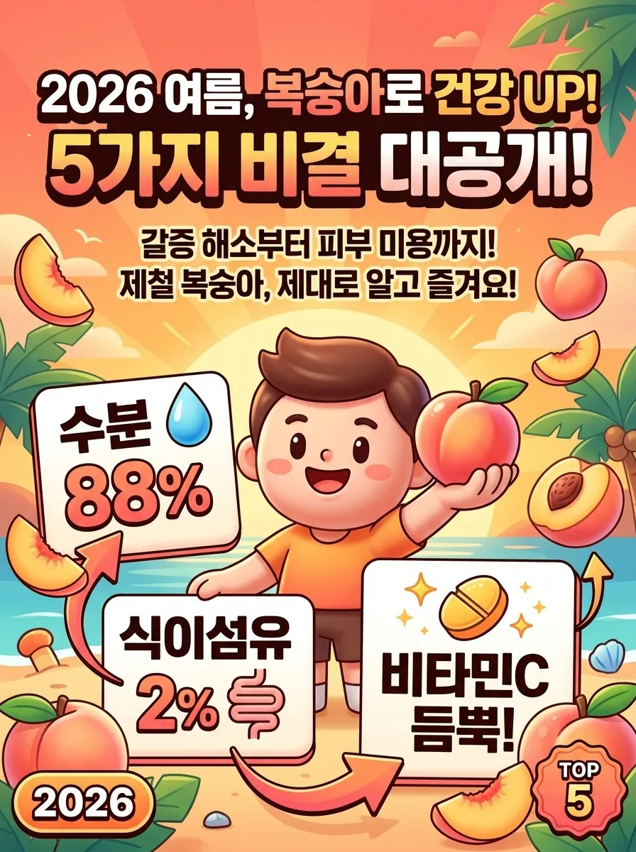 2026년 여름, 복숭아로 얻는 놀라운 건강 효과 5가지