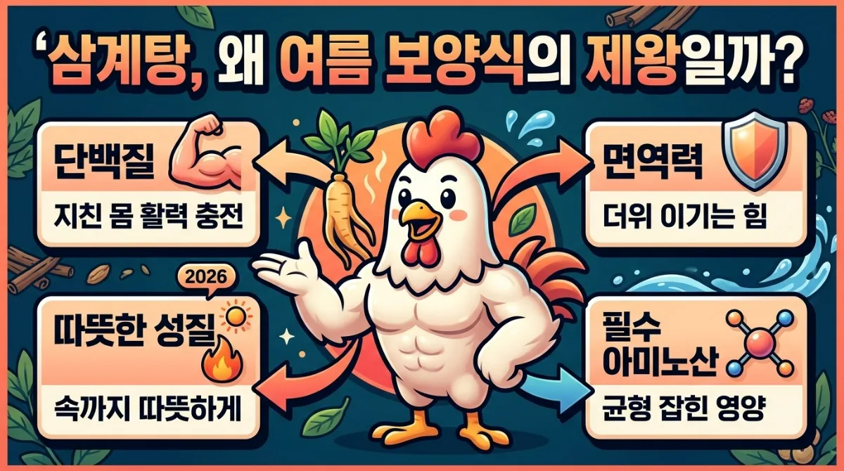 2026년 초복, 기력 살리는 삼계탕 3가지 비법과 효능 이미지 1