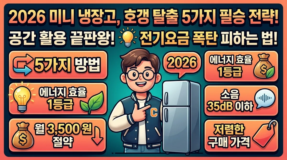 자취방 미니 냉장고, 2026년 똑똑하게 고르는 5가지 방법