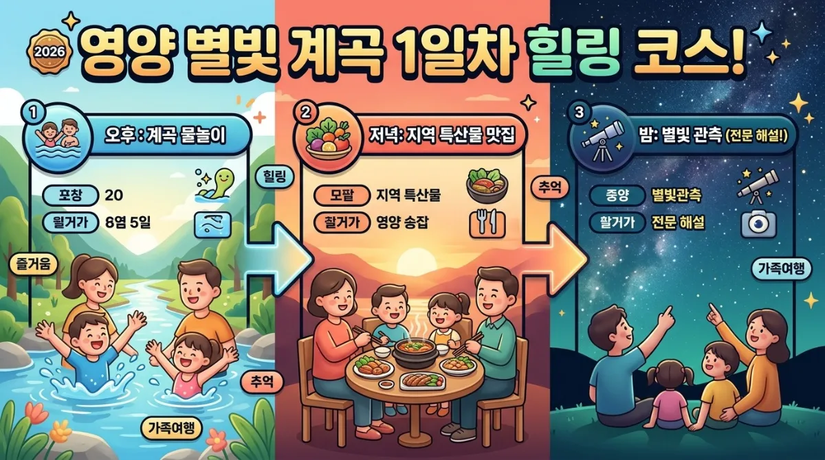 영양 수비 여름축제, 2026년 별빛 계곡 힐링 3가지 즐기는 법 이미지 1