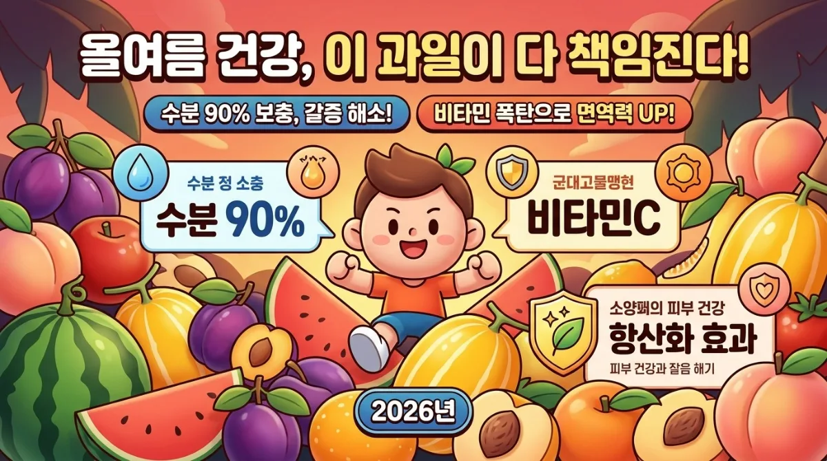 수박부터 자두까지, 2026년 여름 과일 5가지 건강 효과