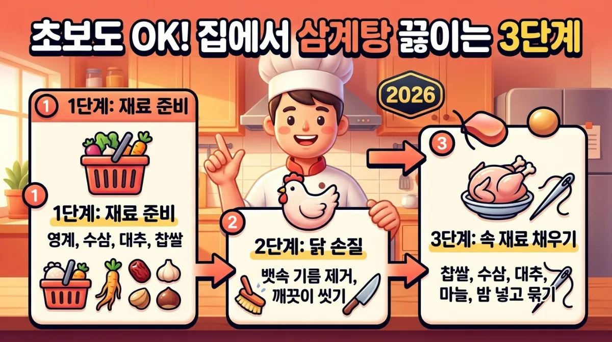 2026년 초복, 기력 살리는 삼계탕 3가지 비법과 효능 이미지 2