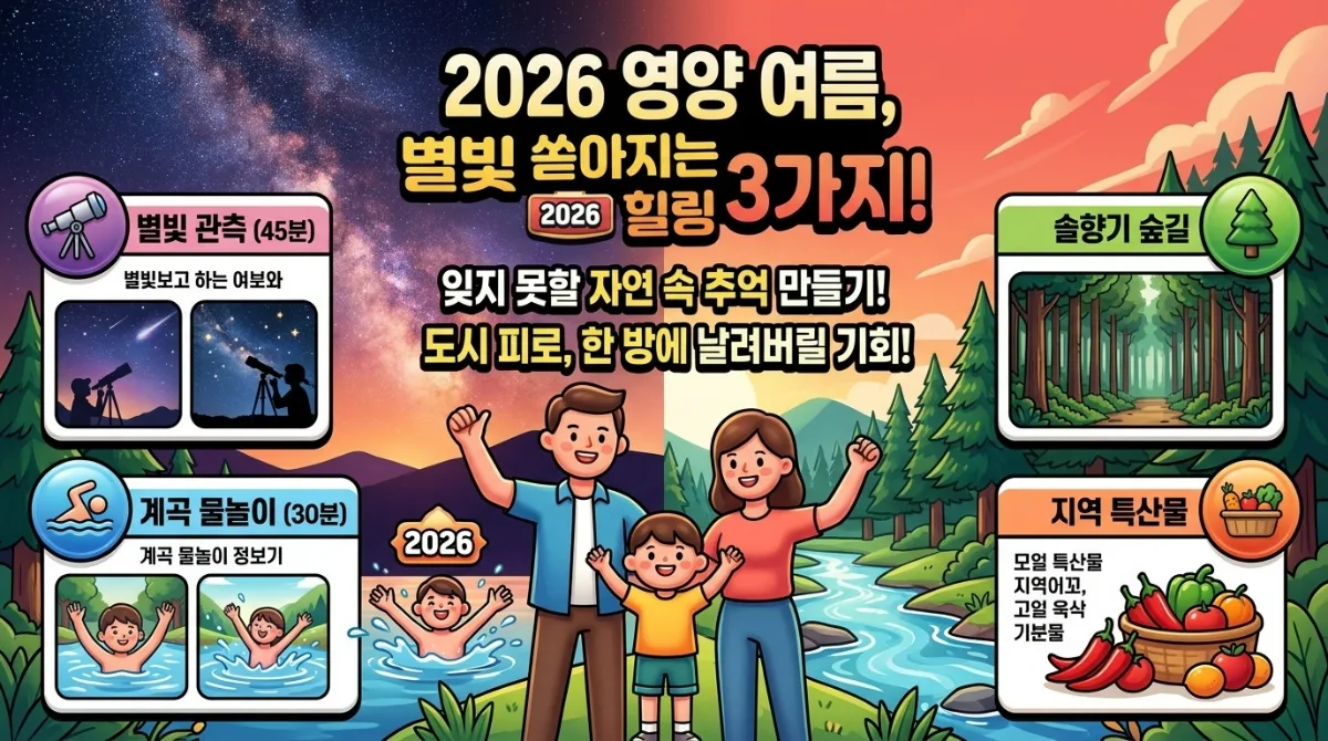 영양 수비 여름축제, 2026년 별빛 계곡 힐링 3가지 즐기는 법