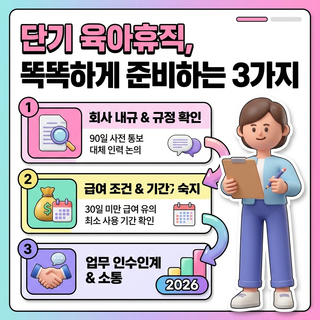 2026년 단기 육아휴직 1주일 신청, 숨겨진 조건과 급여는? 이미지 2