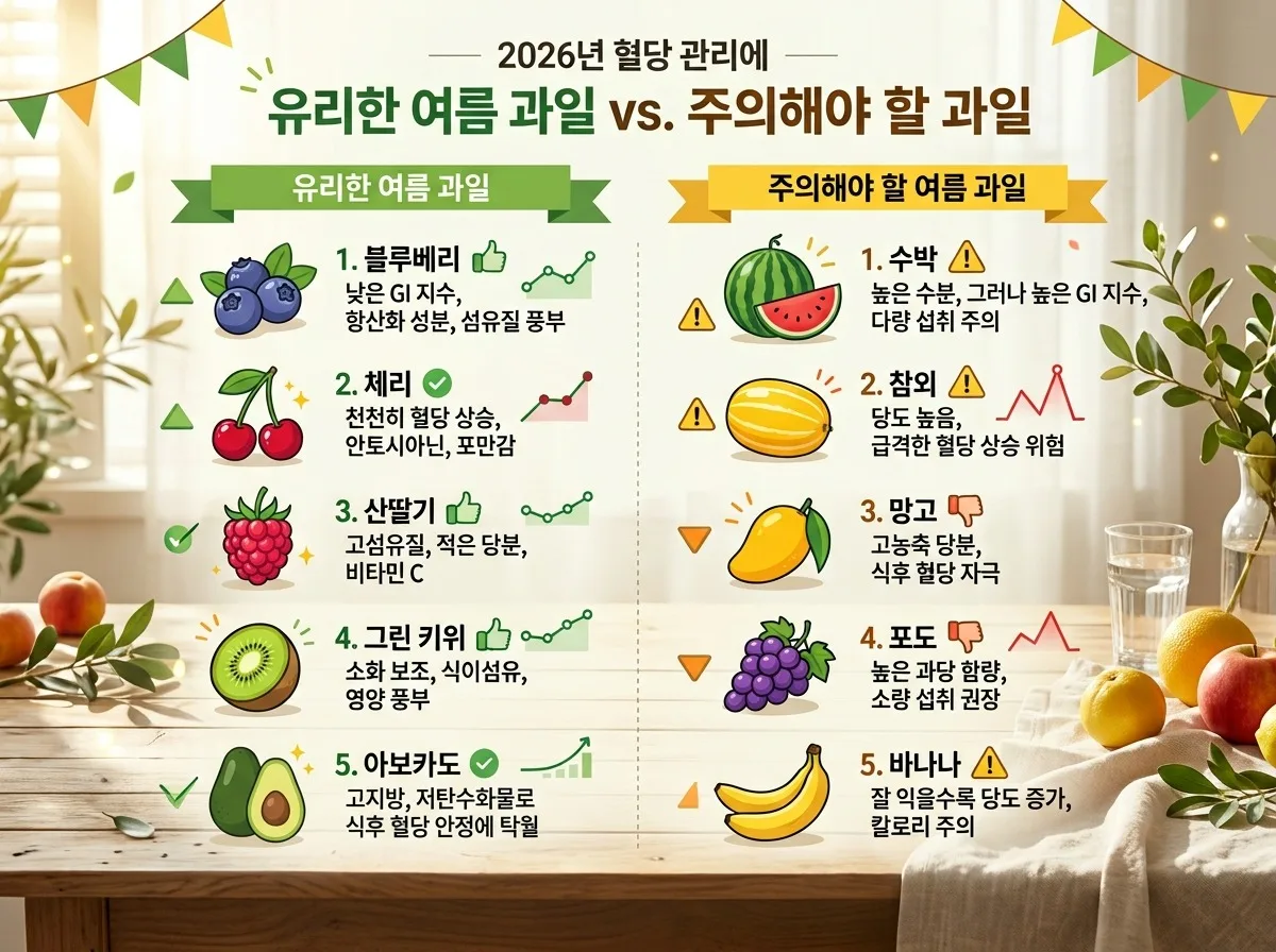 혈당 관리에 좋은 여름 과일 5가지, 당뇨라면 2026년 이렇게 드세요 이미지 2