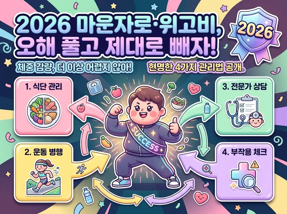 마운자로·위고비: 2026년 체중 감량, 흔한 오해와 현명한 관리법 4가지