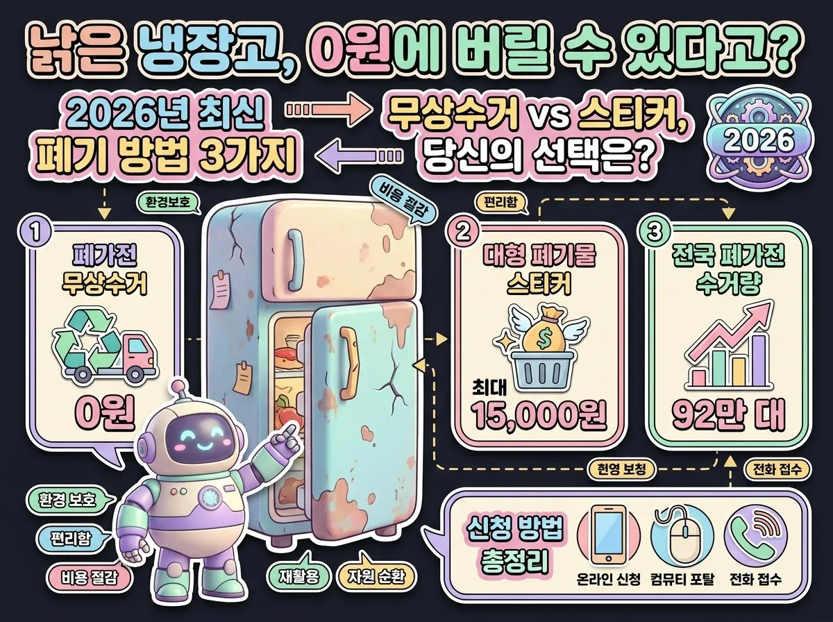 낡은 냉장고 버릴 때, 2026년 최신 비용과 신청 방법 3가지