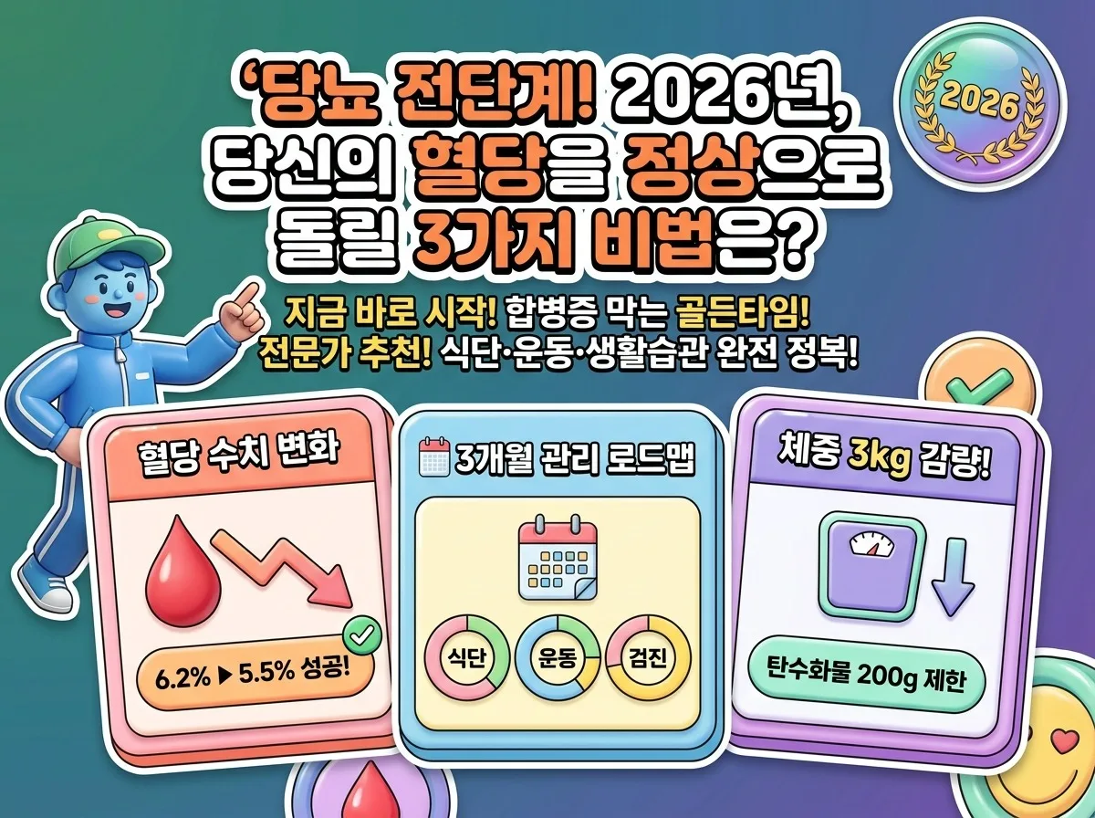 당뇨 전단계, 2026년 건강검진 후 확인해야 할 3가지 관리법