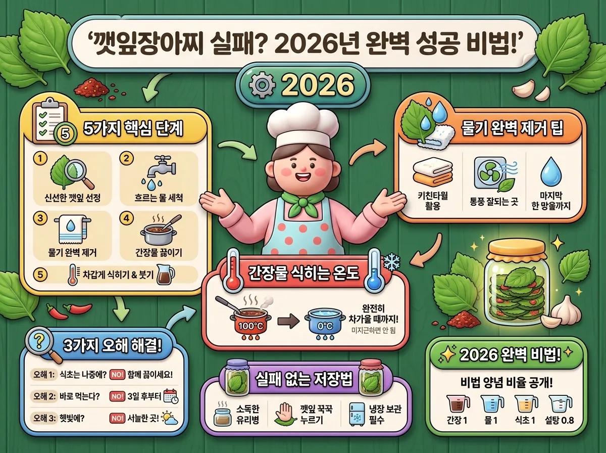 2026년 깻잎장아찌 완벽 레시피 3가지 오해와 실패 없는 저장법